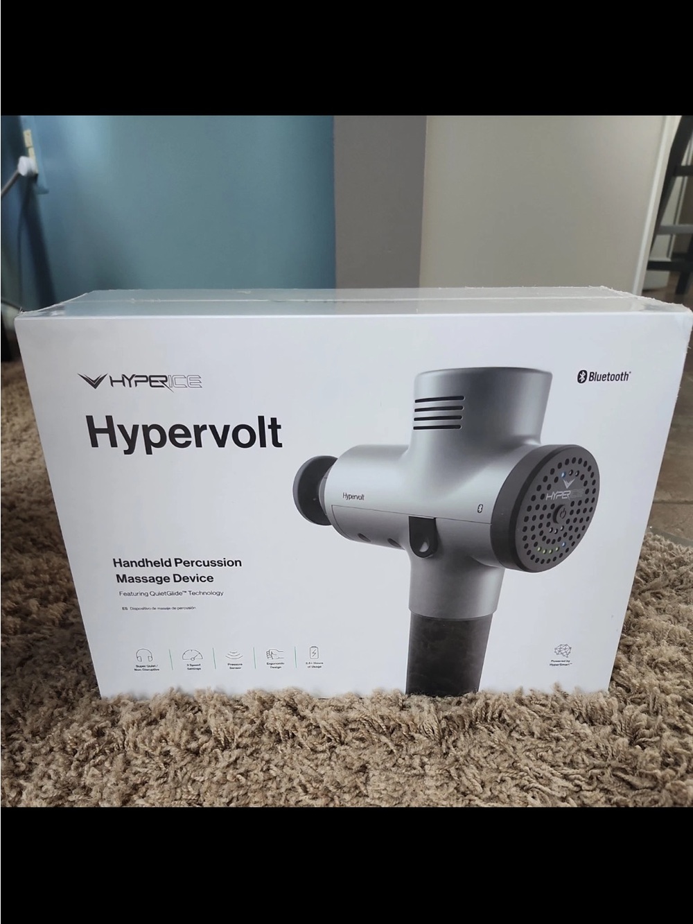 Hypervolt Handheld Percussion Massage Device - Silver